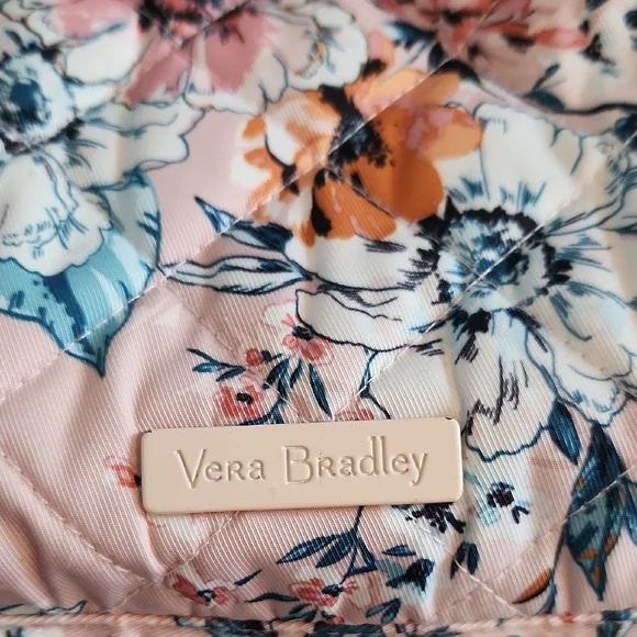 Vera Bradley Pink and Blue Crossbody Bag Floral Design - Picture 2 of 9